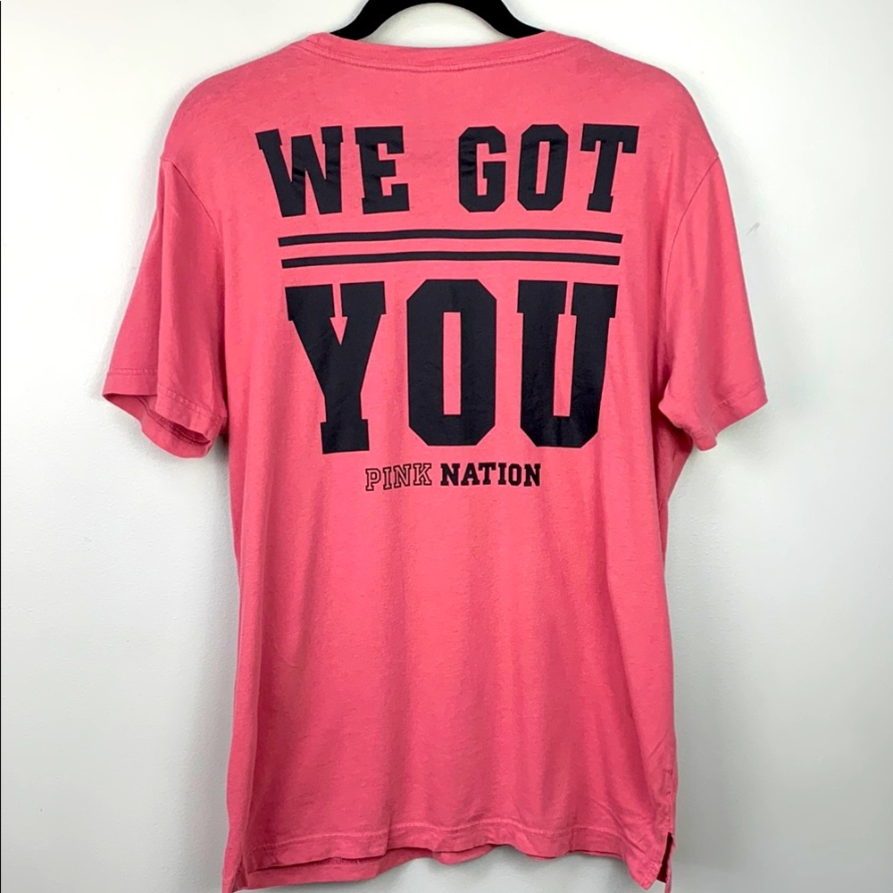PINK Victoria's Secret Pink Nation Short Sleeve We Got You Pocket Tee